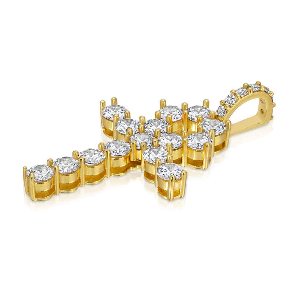 Diamond Ankh Cross Pendant