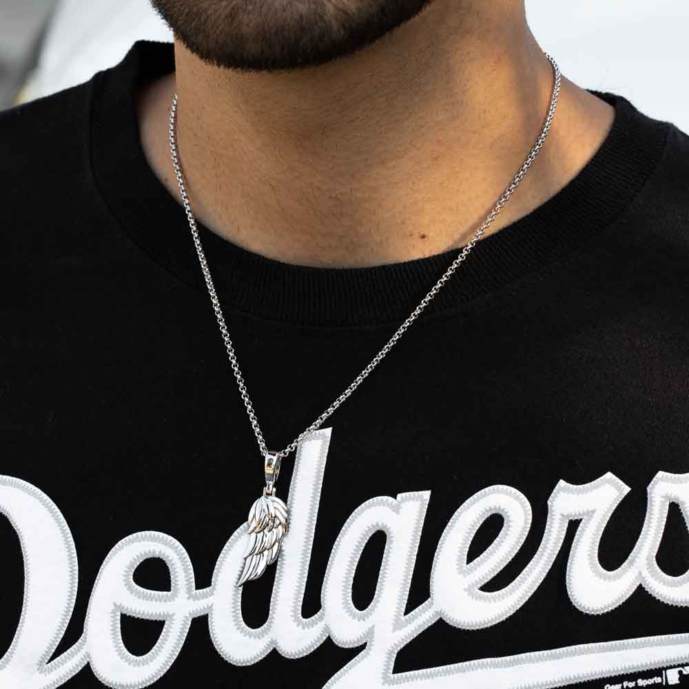 Gold Micro Wing Pendant Necklace The Gold Gods 4