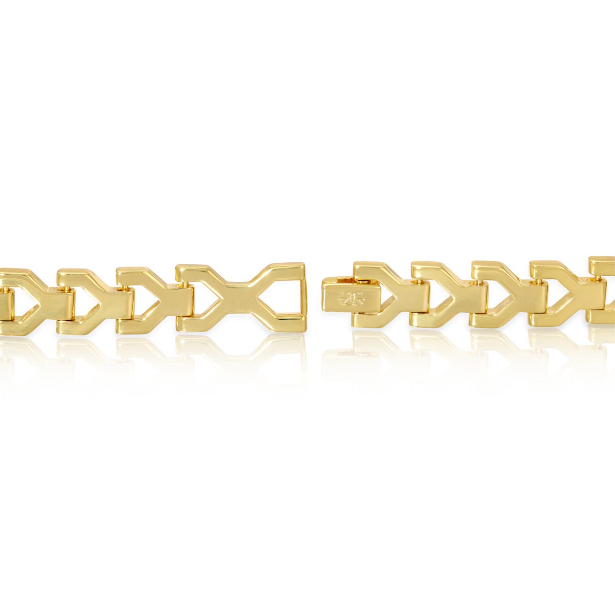 Gold Y Link Bracelet 8mm