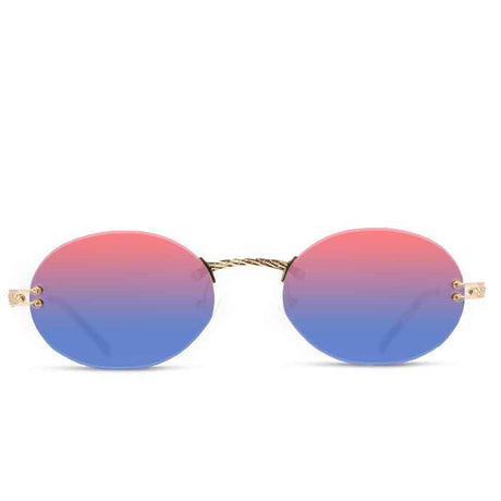 Helios Round Frameless Sunglasses