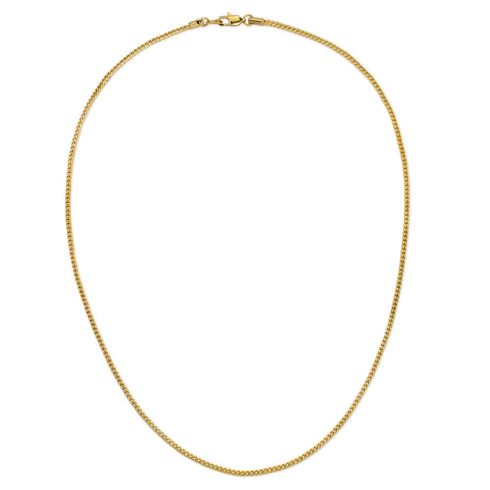 Franco Gold Chain 2.5mm The Gold Gods front view 2