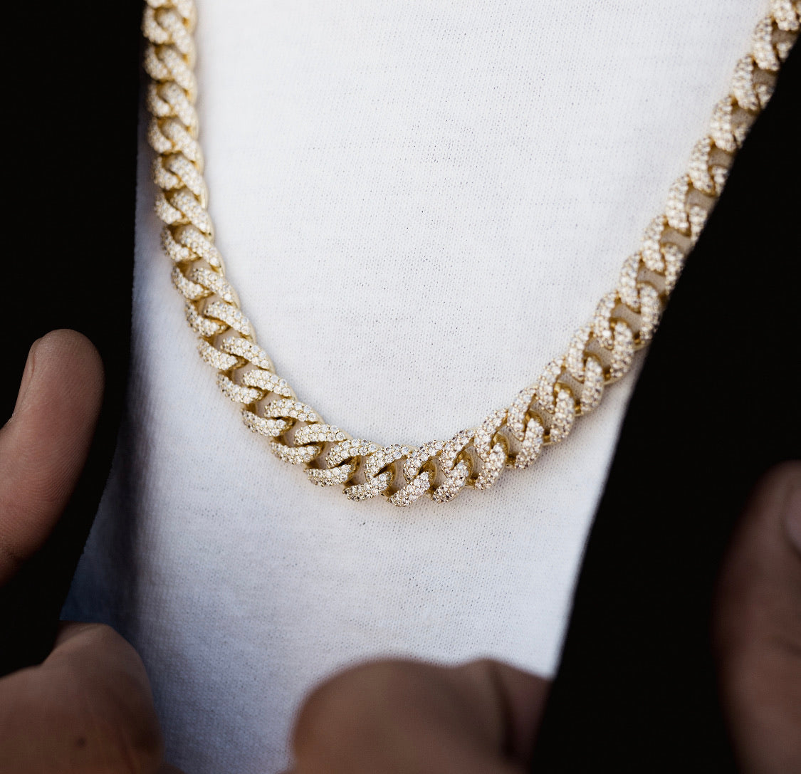 Diamond Cuban Link Chain 10mm The Gold Gods