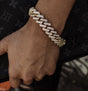 Diamond Cuban Bracelet Straight Edge 15mm The Gold Golds lifestyle look
