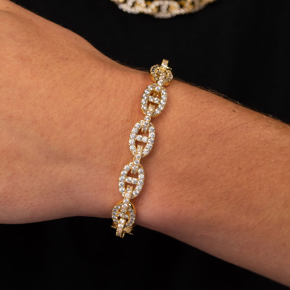 Diamond Mariner Micro Bracelet (10mm) The Gold Gods 1