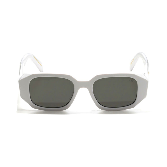 Artemis Glossy White Sunglasses The Gold Gods