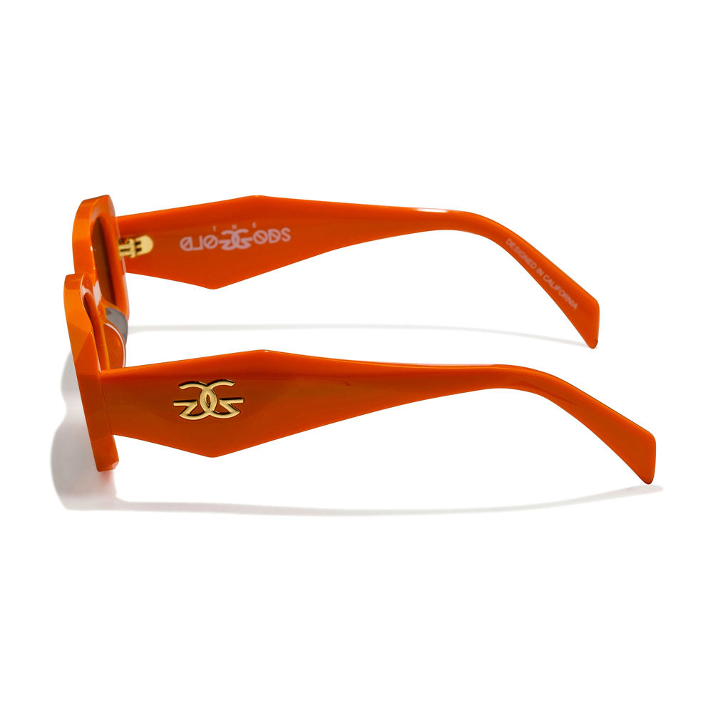 Artemis Sunglasses Glossy Orange The Gold Gods