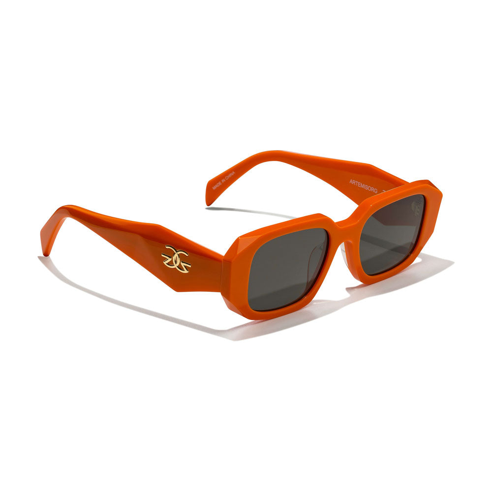 Artemis Sunglasses Glossy Orange The Gold Gods