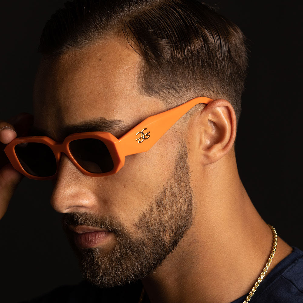 Artemis Sunglasses Glossy Orange The Gold Gods
