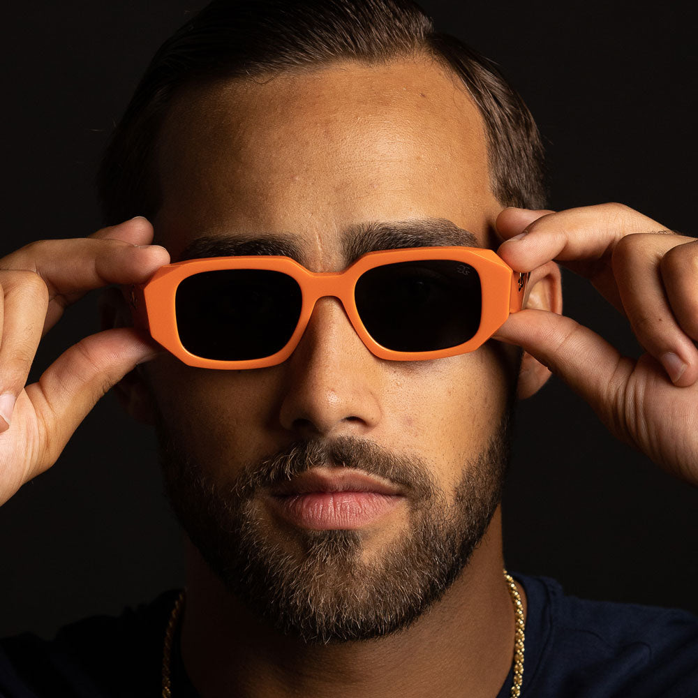 Artemis Sunglasses Glossy Orange The Gold Gods