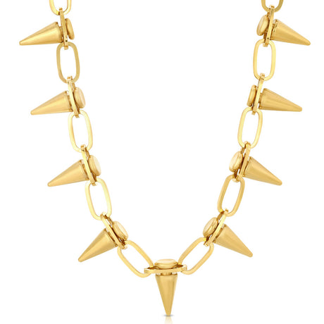 Gold Spiked Link Choker Chain The Gold Gods 2