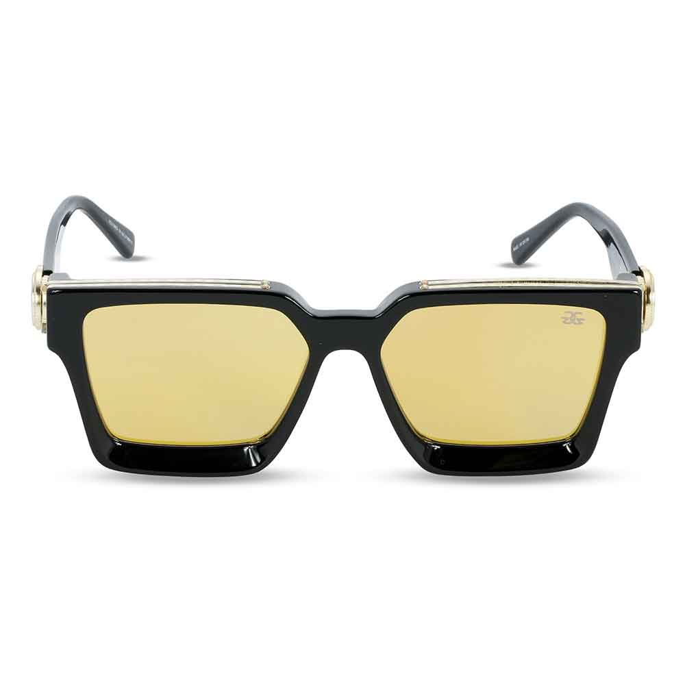 Virgil Glossy Black Sunglasses The Gold Gods front