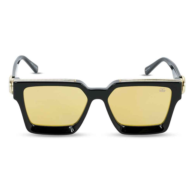 Virgil Glossy Black Sunglasses The Gold Gods front