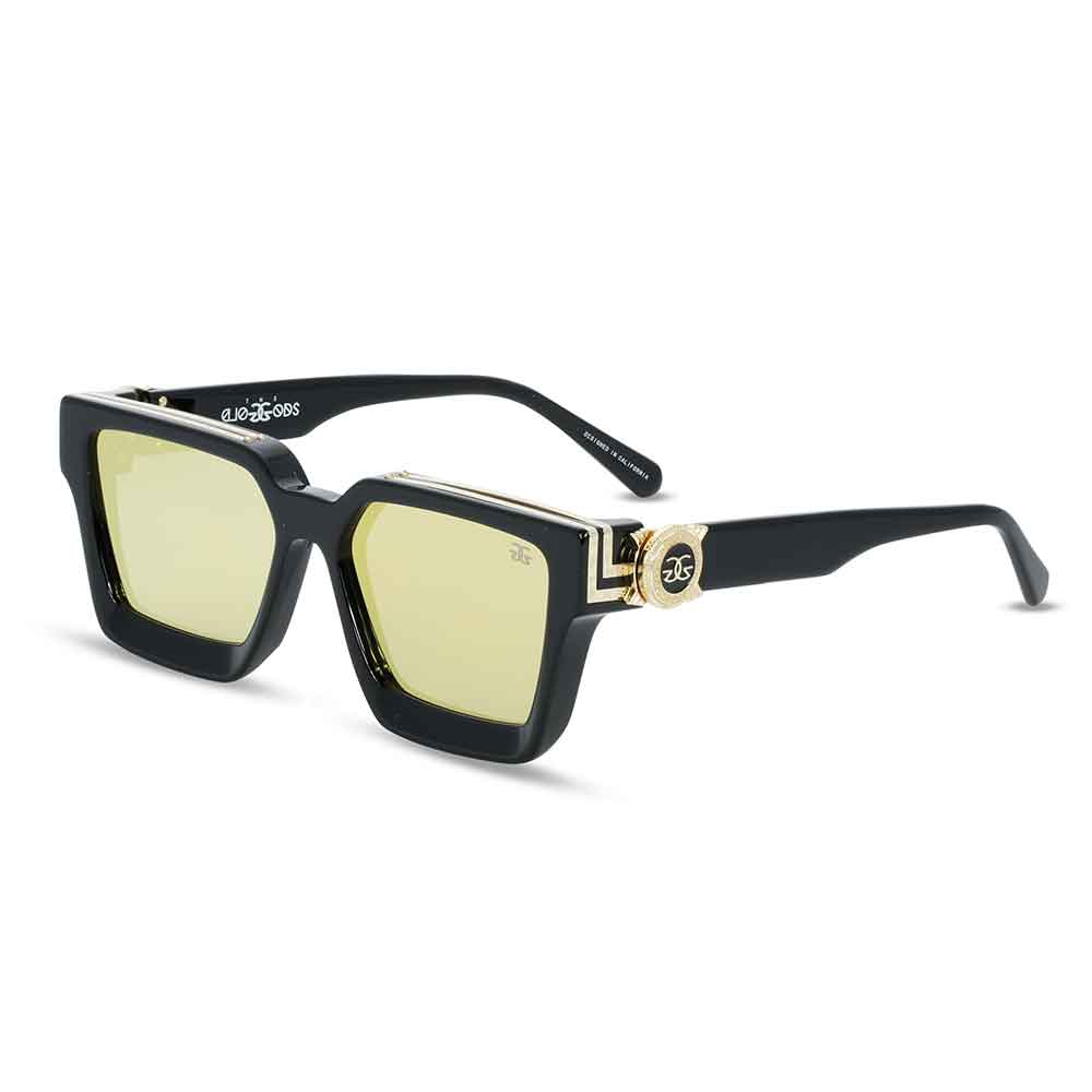 Virgil Glossy Black Sunglasses The Gold Gods 1