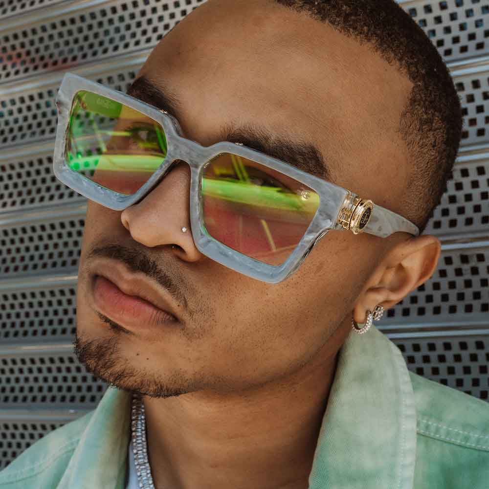 Virgil Grey Marble Sunglasses The Gold Gods 3