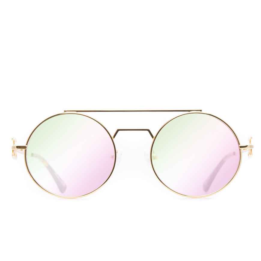 Visionaries Sunglasses The Gold Gods Crystal Multi Flash