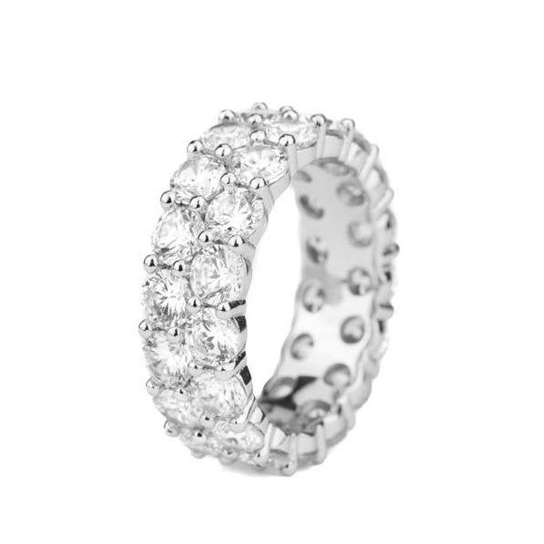 Diamond Dual Eternity Ring in White Gold