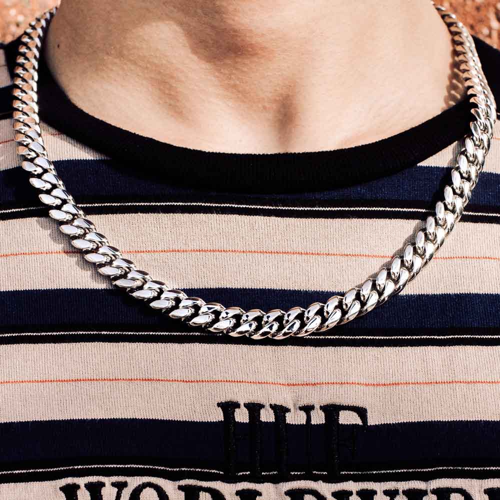 Miami Cuban Link Chain 12mm The Gold Gods lifestyle look