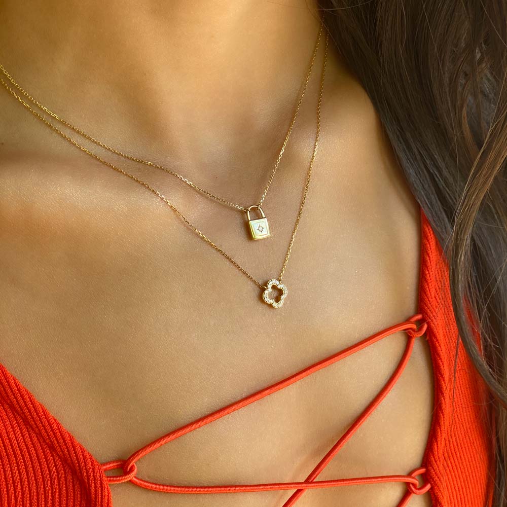 Necklaces Pendants NEW Lock Key Pendant Padlock Charm Necklace Chain Women  Jewelry Gift