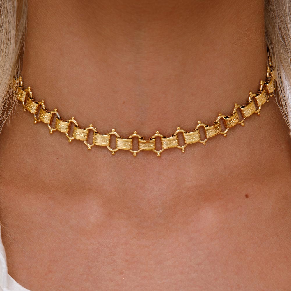 Womens The Gold Goddess Athena Choker Necklace Lifestyle