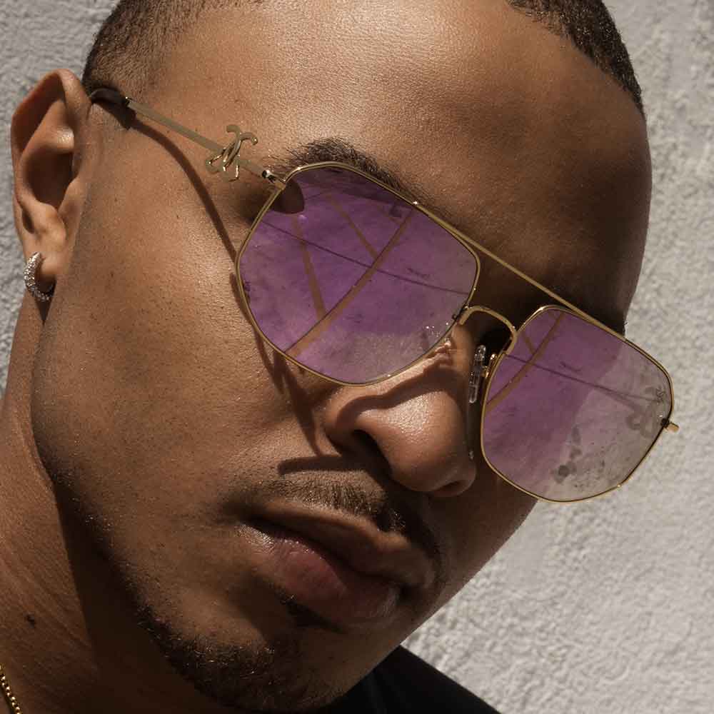 Zelus Sunglasses The Gold Gods Lavender Lifestyle