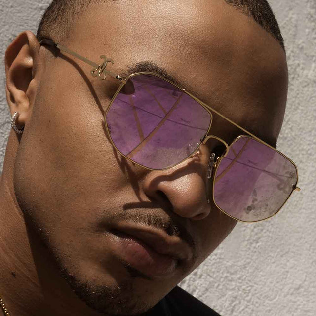 Zelus Sunglasses The Gold Gods Lavender Lifestyle