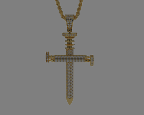 Solid Gold & Diamond Crosses Necklace Pendants 10k 14k