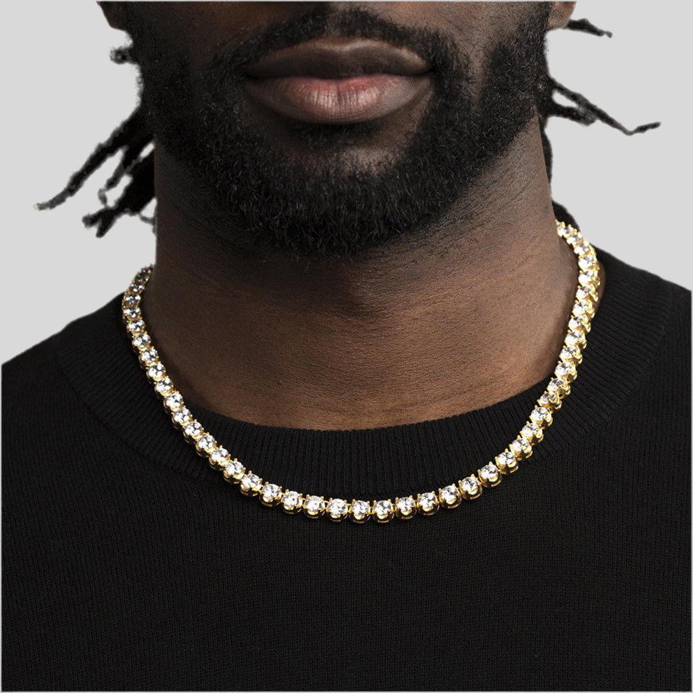 Gold Diamond Buttercup Tennis Chain 6mm