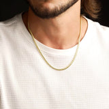 Men's Gold Chain - 14k Vermeil Cuban Link Chain - The Gold Gods - 4mm 20 inch