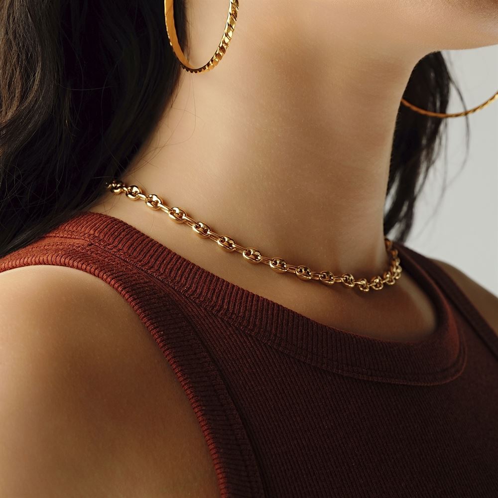Women's Gold Vermeil Puff Chain The Gold Goddess Women’s Jewelry By The Gold Gods