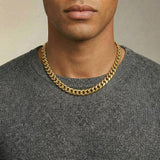 Men's Gold Chain - 14k Vermeil Cuban Link Chain - The Gold Gods - 10mm 18 inch