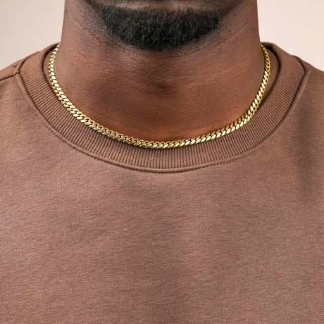 10k 14k Solid Gold Cuban Link Chain Mens Fashion Jewelry The Gold Gods 18 inch 6mm