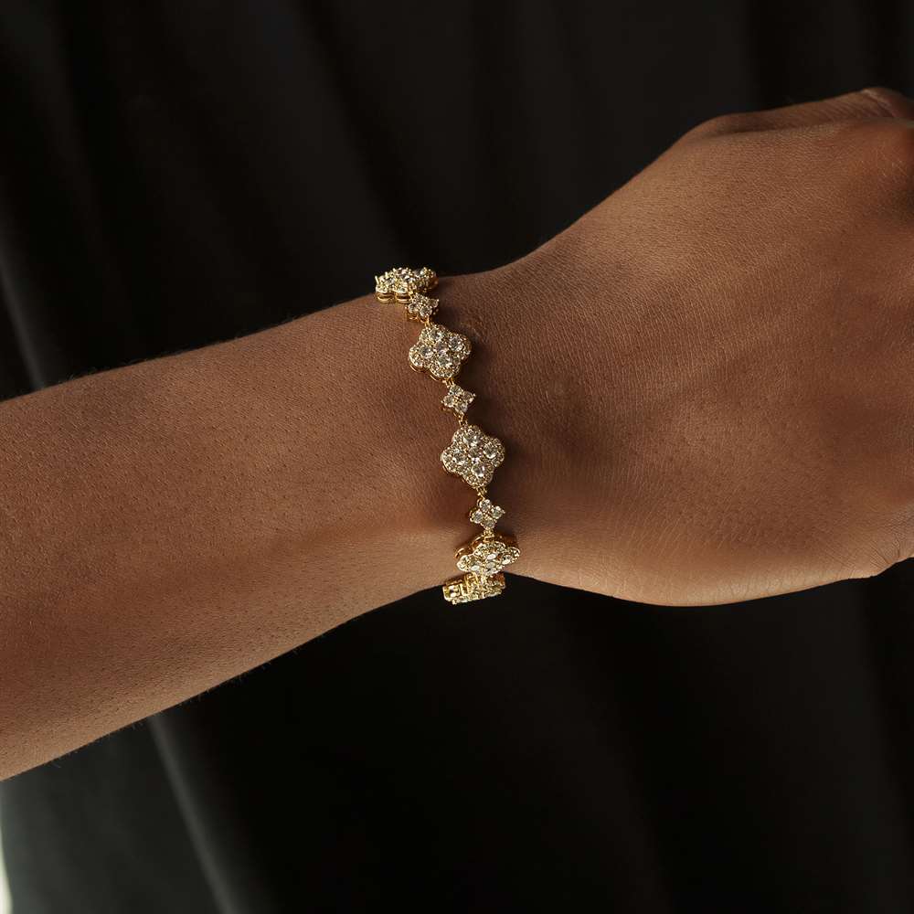 Diamond Clover Bracelet The Gold Gods