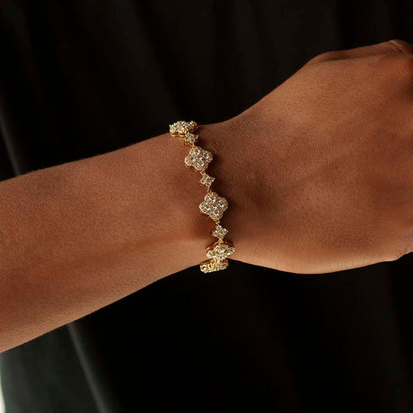 Diamond Clover Bracelet The Gold Gods