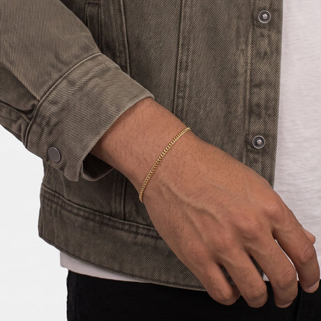 Solid Gold Miami Cuban Link Bracelet The Gold Gods 2.5mm