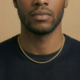 Mens Gold Rope Chain 2.5mm mens jewelry The Gold 18 inch