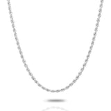 4mm White Gold Rope Chain The Gold Gods