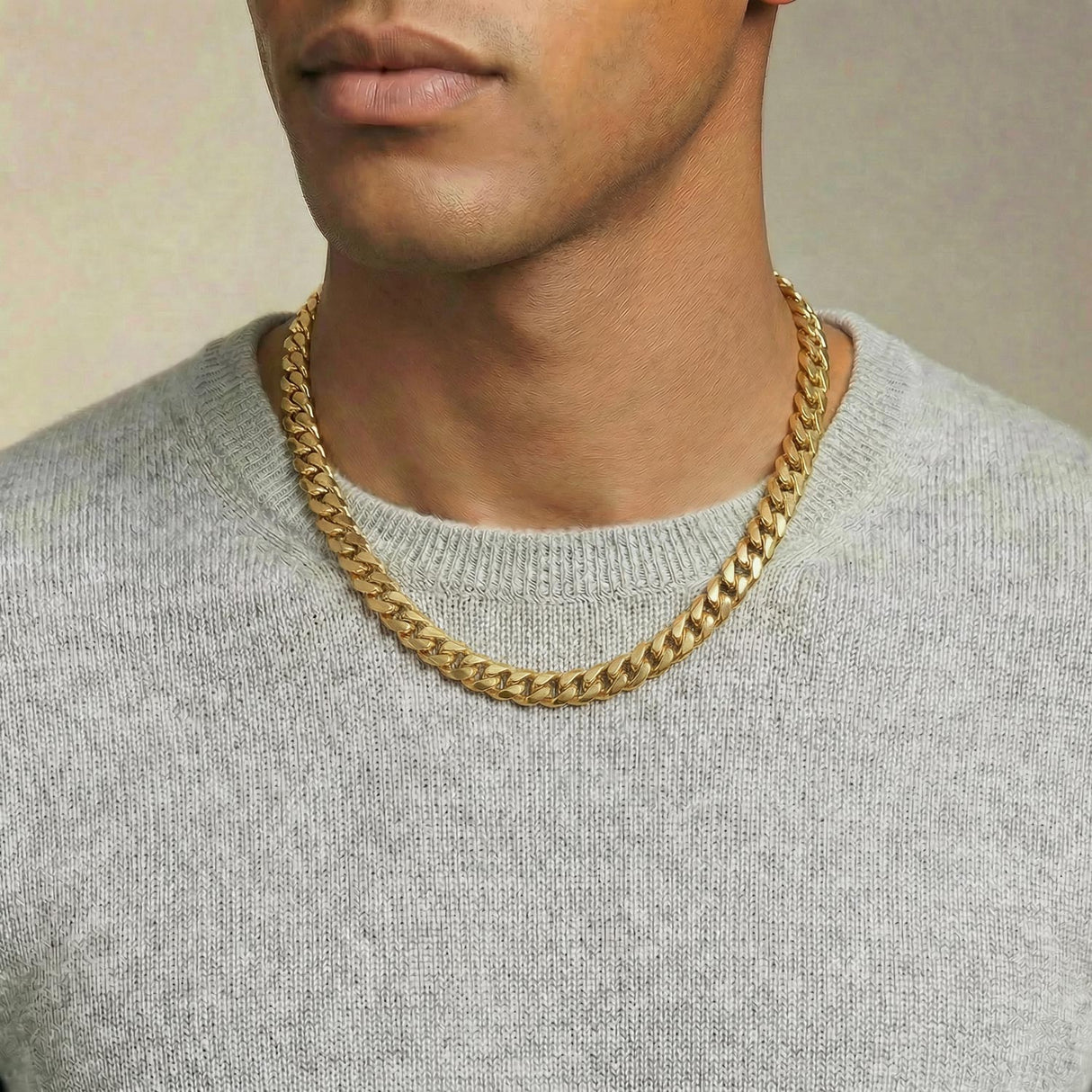 Men's Gold Chain - 14k Vermeil Cuban Link Chain - The Gold Gods - 10mm 20 inch