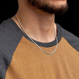 20inch 2.5mm silver cuban link chain .925 Sterling Silver mens jewelry the gold gods