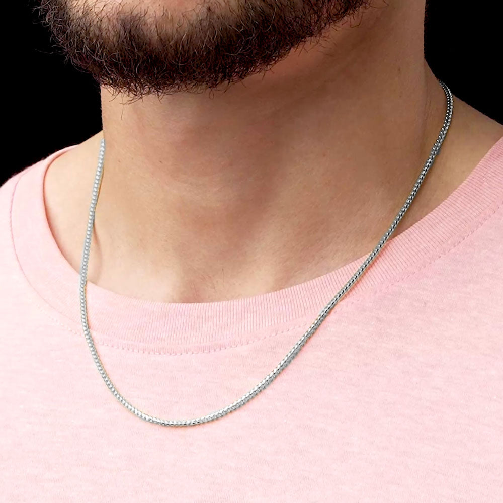 Mens sterling silver franco on sale chain