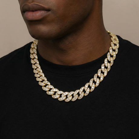 Gold 20mm Emerald Cut Diamond Cuban Chain Gold Gods 3