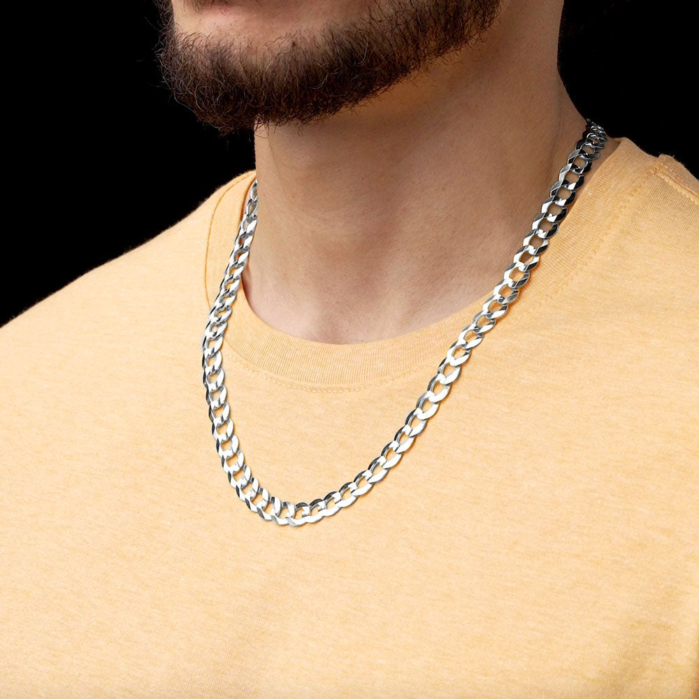 Silver Curb Cuban Link Chain .925 Sterling Silver | The Gold Gods