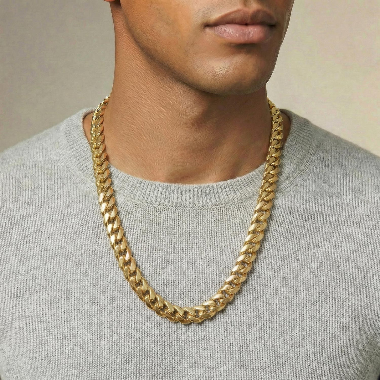 Men's Gold Chain - 14k Vermeil Cuban Link Chain - The Gold Gods - 12mm 24 inch