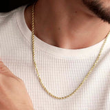 14k Gold Italian Vermeil Rope Chain