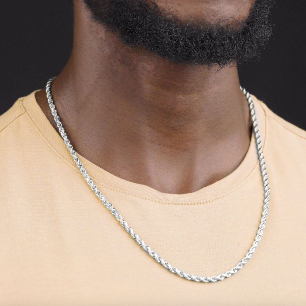 Insanely Heavy Sterling Silver Vermeil Rope Chain Necklace deals