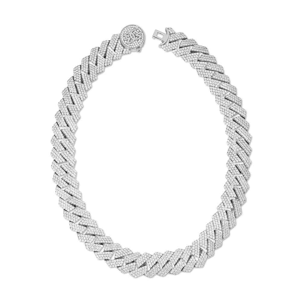 Fake white gold on sale chain