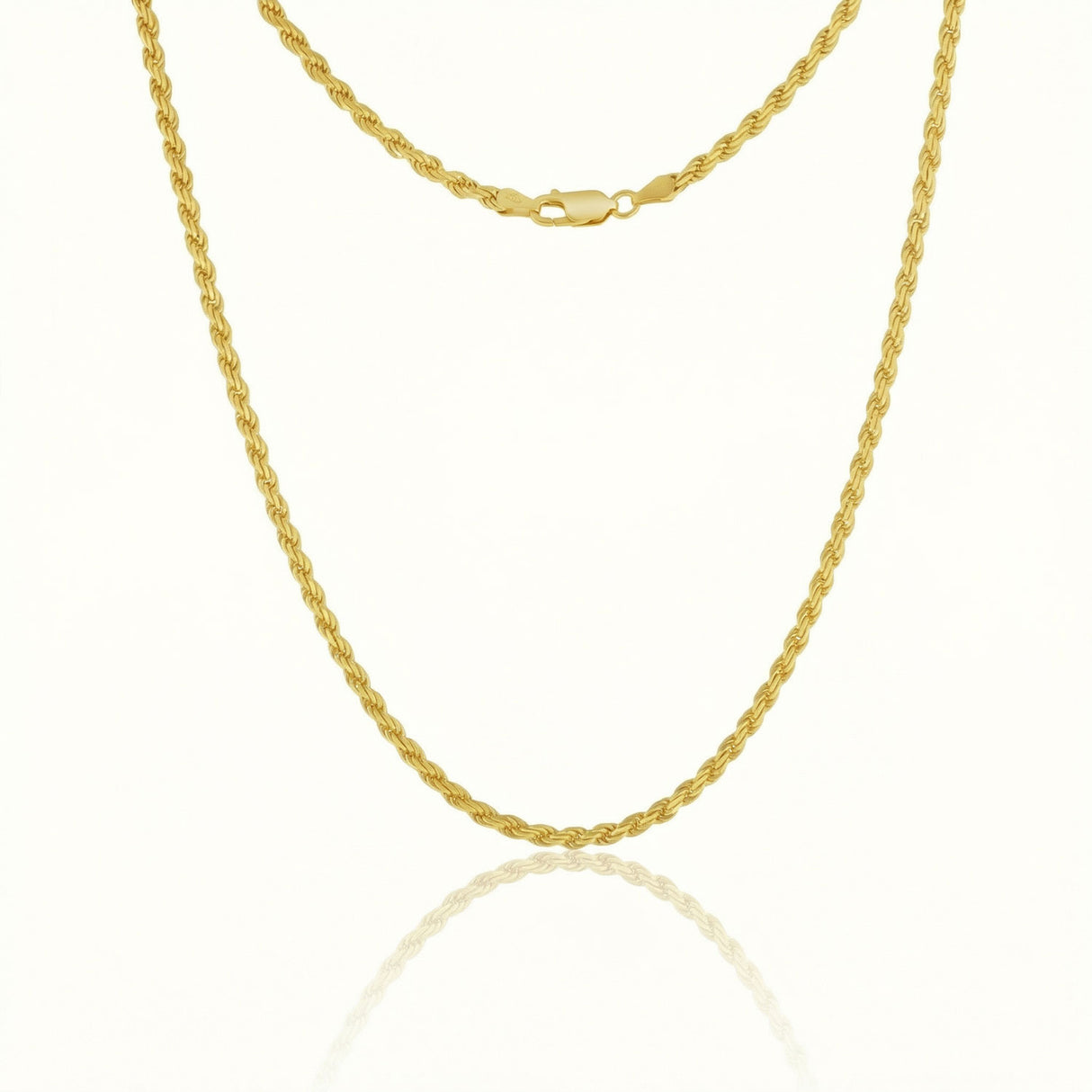Women's Vermeil Rope Chain 3mm