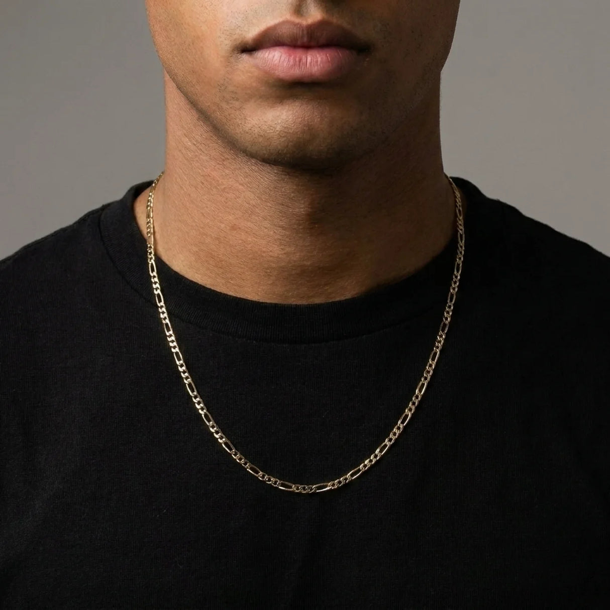 4mm gold figaro link chain 22 inch the gold gods
