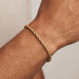 Gold Rope Bracelet 4mm