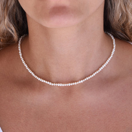 Women's Pearl Necklace The Gold Goddess Women’s Jewelry By The Gold Gods 4mm