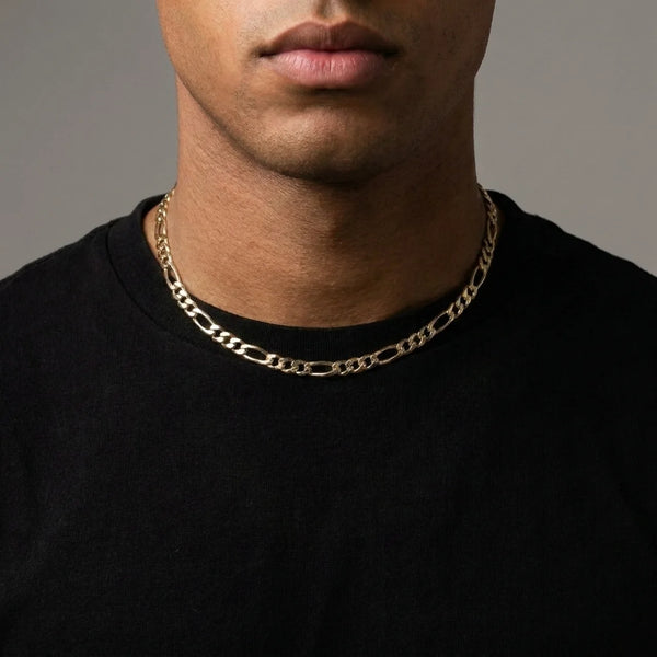 6mm-gold-Figaro-link-chain-18-